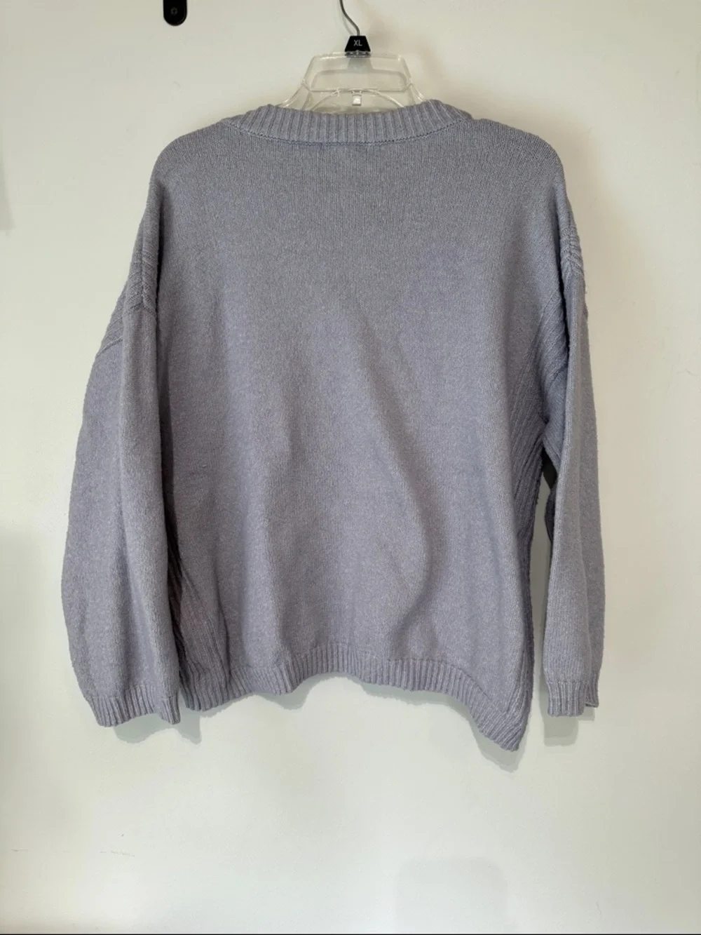 Lavender V-Neck Pullover Sweater - Picture 7 of 8